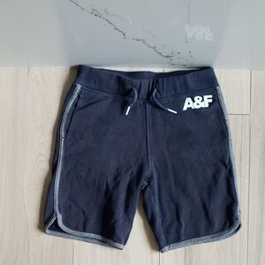 Abercrombie Boys Shorts Fleece Navy Blue Size 7 8 Pockets Drawcord